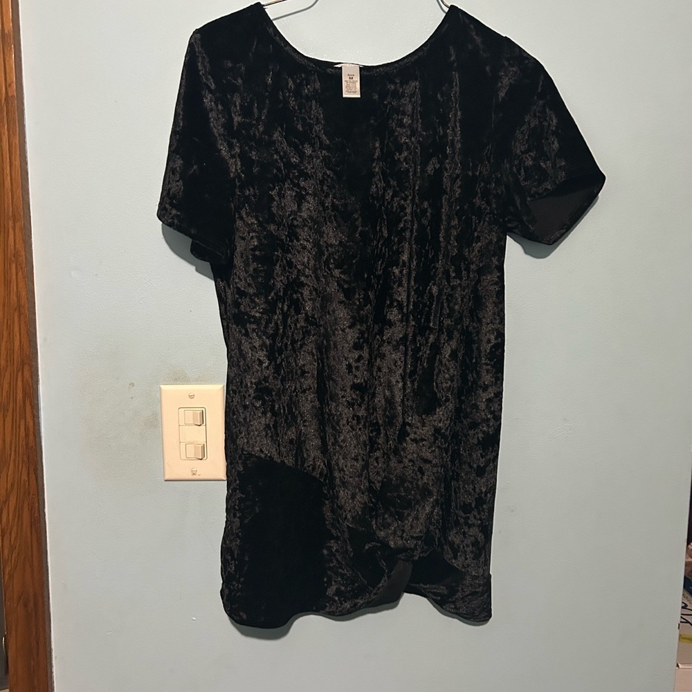 MaCherie Maternity Black Short Sleeve Tee Velvet
